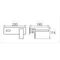 Versteckter Beckenmischer Trim -Kit mit Kohlefaserdekoration Luxus Haus Hochwertiges Messing Badezimmer Wasserfall Basin Wasserhahn